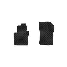 Коврики с экокожи в салон Octavia A5 (MT, 4 clips) Skoda 2004-2013 2 поколение Liftback EU EVAtech  ECO Экокожа черная c черной ниткой черный кант