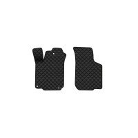 Коврики с экокожи в салон Octavia A4 Tour (3 clips) Skoda 1996-2010 1 поколение Liftback EU EVAtech  ECO Экокожа черная c черной ниткой черный кант