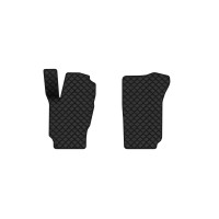 Коврики с экокожи в салон Fabia (6Y) Skoda 1999-2007 1 поколение Htb EU EVAtech  ECO Экокожа черная c черной ниткой черный кант