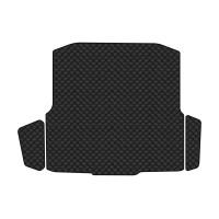 Коврик с экокожи в багажник Octavia A7 (Subwoofer Canton) AT Skoda 2013-2020 3 поколение Combi EU EVAtech  ECO Экокожа черная c черной ниткой черный кант