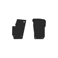 Коврики с экокожи в салон Fabia (5J) Skoda 2007-2014 2 поколение Combi EU EVAtech  ECO Экокожа черная c черной ниткой черный кант