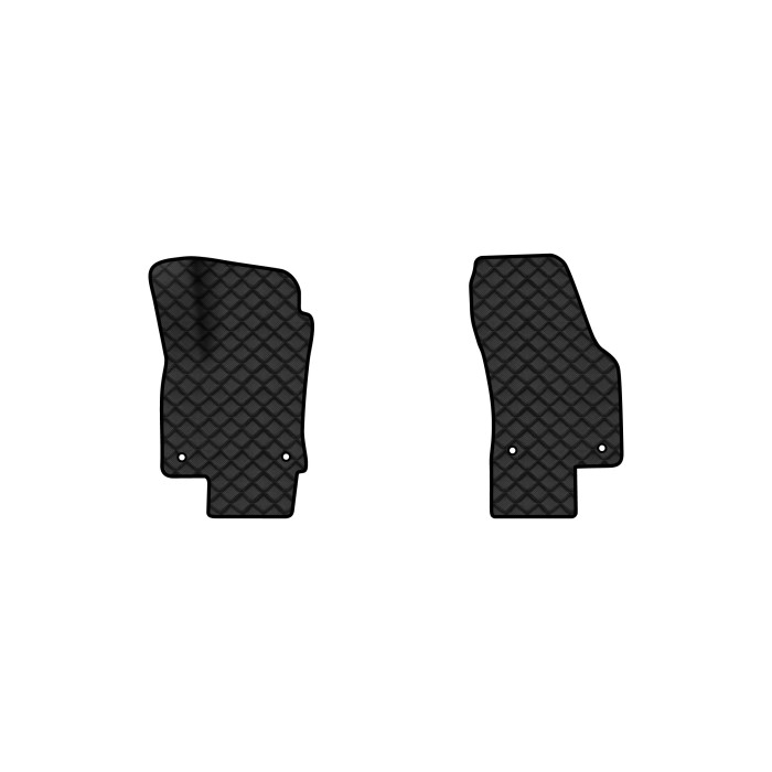 Коврики с экокожи в салон Kodiaq (5 seats) Skoda 2016-2021 1 поколение SUV EU EVAtech  ECO Экокожа черная c черной ниткой черный кант