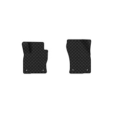 Коврики с экокожи в салон Kodiaq (5 seats) Skoda 2016-2021 1 поколение SUV EU EVAtech  ECO Экокожа черная c черной ниткой черный кант