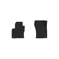 Коврики с экокожи в салон Kodiaq (5 seats) Skoda 2016-2021 1 поколение SUV EU EVAtech  ECO Экокожа черная c черной ниткой черный кант