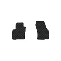 Коврики с экокожи в салон Kodiaq (5 seats) Skoda 2016-2021 1 поколение SUV EU EVAtech  ECO Экокожа черная c черной ниткой черный кант