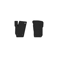 Коврики с экокожи в салон Fabia (5J) Skoda 2007-2014 2 поколение Htb EU EVAtech  ECO Экокожа черная c черной ниткой черный кант