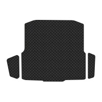Коврик с экокожи в багажник Octavia A7 MT Skoda 2013-2020 3 поколение Combi EU EVAtech  ECO Экокожа черная c черной ниткой черный кант