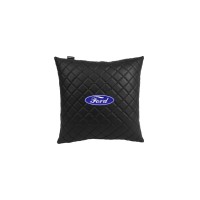 Подушка в авто EVAtech ECO 40x40 см Ford чорна з чорною ниткою SPBCSBBV010