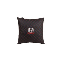 Подушка в авто EVAtech ECO 40x40 см Honda чорна з червоною ниткою SPBCSBRV060