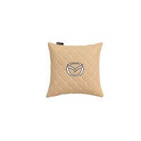 Подушка в авто EVAtech ECO 30x30 см Mazda бежева з бежевою ниткою SPSCSIIV015