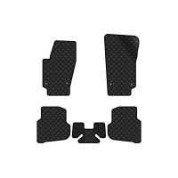 Коврики с экокожи в салон Ibiza (6J) Seat 2008-2017 4 поколение Combi EU EVAtech  ECO Экокожа черная c черной ниткой черный кант