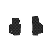 Коврики с экокожи в салон Leon (1P) Seat 2005-2012 2 поколение Htb EU EVAtech  ECO Экокожа черная c черной ниткой черный кант