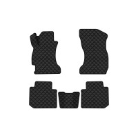 Коврики с экокожи в салон Forester (SJ) Subaru 2013-2019 4 поколение SUV USA EVAtech  ECO Экокожа черная c черной ниткой черный кант