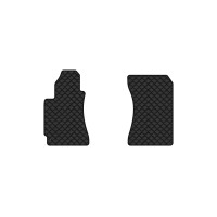 Коврики с экокожи в салон Forester (SG) Subaru 2002-2008 2 поколение SUV EU EVAtech  ECO Экокожа черная c черной ниткой черный кант