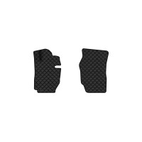 Коврики с экокожи в салон Jimny (JB74) (without rest pedal) Suzuki 2018 4 поколение SUV EU EVAtech  ECO Экокожа черная c черной ниткой черный кант