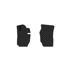 Коврики с экокожи в салон Jimny (JB74) (without rest pedal) Suzuki 2018 4 поколение SUV EU EVAtech  ECO Экокожа черная c черной ниткой черный кант