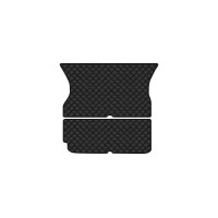 Коврик с экокожи в багажник Model X 5 seats Tesla 2015-2017 1 поколение SUV USA EVAtech  ECO Экокожа черная c черной ниткой черный кант