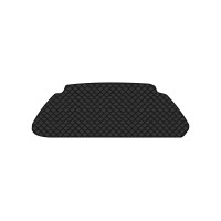 Коврик с экокожи в багажник Model X 6 seats Tesla 2015-2017 1 поколение SUV USA EVAtech  ECO Экокожа черная c черной ниткой черный кант