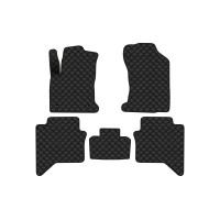 Коврики с экокожи в салон Hilux (AN120) Toyota 2015 8 поколение Pickup 4-дв. EU EVAtech  ECO Экокожа черная c черной ниткой черный кант