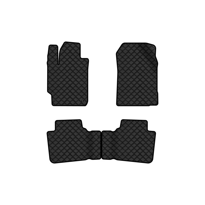Коврики с экокожи в салон Camry (XV40) (2.5L) Toyota 2006-2011 6 поколение Sedan EU EVAtech  ECO Экокожа черная c черной ниткой черный кант