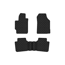 Коврики с экокожи в салон Camry (XV40) (2.5L) Toyota 2006-2011 6 поколение Sedan EU EVAtech  ECO Экокожа черная c черной ниткой черный кант