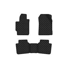 Коврики с экокожи в салон Camry (XV40) (2.5L) Toyota 2006-2011 6 поколение Sedan EU EVAtech  ECO Экокожа черная c черной ниткой черный кант