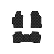 Коврики с экокожи в салон Camry (XV40) (2.5L) Toyota 2006-2011 6 поколение Sedan EU EVAtech  ECO Экокожа черная c черной ниткой черный кант