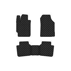 Коврики с экокожи в салон Camry (XV40) (2.5L) Toyota 2006-2011 6 поколение Sedan EU EVAtech  ECO Экокожа черная c черной ниткой черный кант