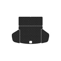 Коврик с экокожи в багажник Avensis (T27) Toyota 2009-2018 3 поколение Combi EU EVAtech  ECO Экокожа черная c черной ниткой черный кант