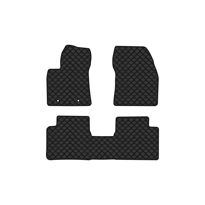 Коврики с экокожи в салон Avensis (T27) Toyota 2009-2018 3 поколение Combi EU EVAtech  ECO Экокожа черная c черной ниткой черный кант