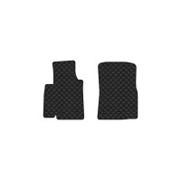 Коврики с экокожи в салон Land Cruiser (200) 7 seats Restyling Toyota 2013-2021 1 поколение SUV EU EVAtech  ECO Экокожа черная c черной ниткой черный кант
