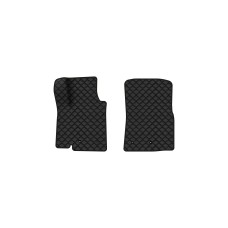 Коврики с экокожи в салон Land Cruiser (200) 7 seats Restyling Toyota 2013-2021 1 поколение SUV EU EVAtech  ECO Экокожа черная c черной ниткой черный кант