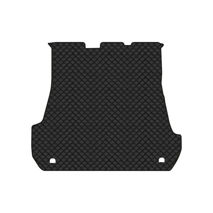 Коврик с экокожи в багажник Land Cruiser (200) 7 seats Restyling Toyota 2013-2021 1 поколение SUV EU EVAtech  ECO Экокожа черная c черной ниткой черный кант
