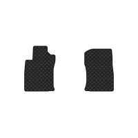 Коврики с экокожи в салон Land Cruiser Prado (120) 5 seats (Electric seats) Toyota 2002-2009 3 поколение SUV EU EVAtech  ECO Экокожа черная c черной ниткой черный кант