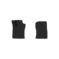 Коврики с экокожи в салон Land Cruiser Prado (120) 7 seats (Electric seats) Toyota 2002-2009 3 поколение SUV EU EVAtech  ECO Экокожа черная c черной ниткой черный кант