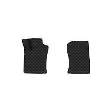 Коврики с экокожи в салон Land Cruiser Prado (120) 7 seats (Electric seats) Toyota 2002-2009 3 поколение SUV EU EVAtech  ECO Экокожа черная c черной ниткой черный кант