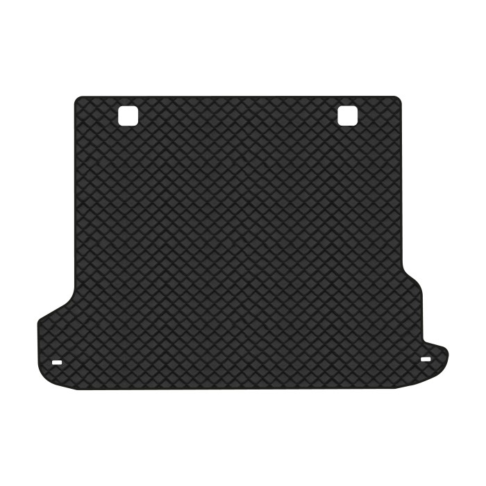 Коврик с экокожи в багажник Land Cruiser Prado (150) 5 seats Restyling Toyota 2013-2023 4 поколение SUV EU EVAtech  ECO Экокожа черная c черной ниткой черный кант