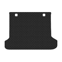 Коврик с экокожи в багажник Land Cruiser Prado (150) 5 seats Restyling Toyota 2013-2023 4 поколение SUV EU EVAtech  ECO Экокожа черная c черной ниткой черный кант