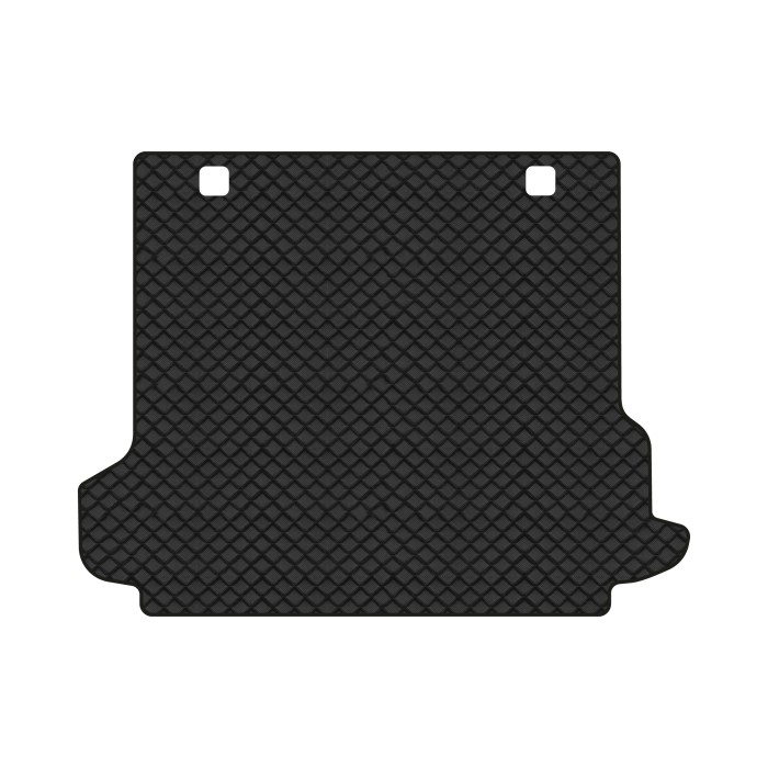 Коврик с экокожи в багажник Land Cruiser Prado (150) 5 seats Restyling Toyota 2013-2023 4 поколение SUV EU EVAtech  ECO Экокожа черная c черной ниткой черный кант