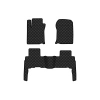 Коврики с экокожи в салон Land Cruiser Prado (150) 5 seats Restyling Toyota 2013-2023 4 поколение SUV EU EVAtech  ECO Экокожа черная c черной ниткой черный кант