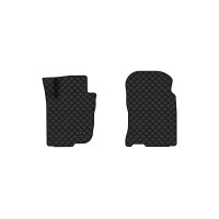 Коврики с экокожи в салон RAV4 (CA30W) Toyota 2005-2010 3 поколение SUV EU EVAtech  ECO Экокожа черная c черной ниткой черный кант