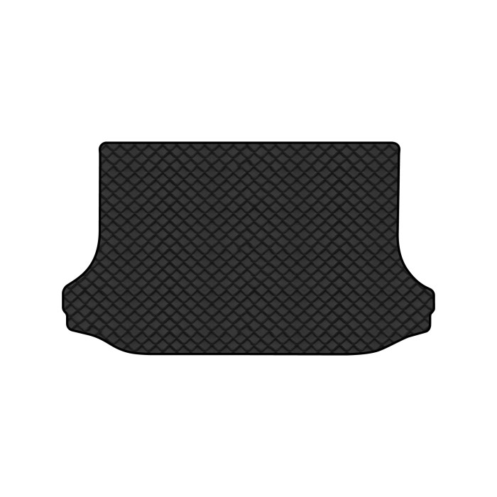 Коврик с экокожи в багажник RAV4 (CA30W) Toyota 2005-2010 3 поколение SUV EU EVAtech  ECO Экокожа черная c черной ниткой черный кант