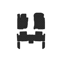 Коврики с экокожи в салон RAV4 (CA30W) Toyota 2005-2010 3 поколение SUV EU EVAtech  ECO Экокожа черная c черной ниткой черный кант