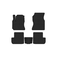 Коврики с экокожи в салон RAV4 (CA20W) 5-doors Toyota 2000-2005 2 поколение SUV EU EVAtech  ECO Экокожа черная c черной ниткой черный кант