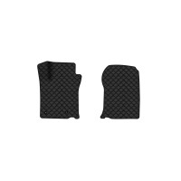 Коврики с экокожи в салон Land Cruiser Prado (150) 7 seats Restyling Toyota 2013-2023 4 поколение SUV EU EVAtech  ECO Экокожа черная c черной ниткой черный кант