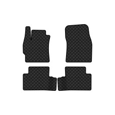 Коврики с экокожи в салон Corolla (E14/E15) Toyota 2006-2012 10 поколение Sedan EU EVAtech  ECO Экокожа черная c черной ниткой черный кант