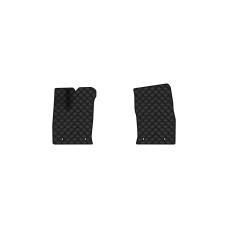 Коврики с экокожи в салон Land Cruiser (300) Toyota 2021 1 поколение SUV EU EVAtech  ECO Экокожа черная c черной ниткой черный кант