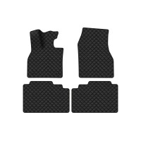 Коврики с экокожи в салон bZ4X (EA10) Toyota 2022 1 поколение SUV EU EVAtech  ECO Экокожа черная c черной ниткой черный кант