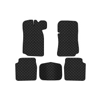 Коврики с экокожи в салон 2102 ВАЗ 1971-1986 1 поколение Combi EU EVAtech  ECO Экокожа черная c черной ниткой черный кант