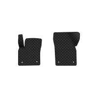 Коврики с экокожи в салон V50 Volvo 2004-2012 1 поколение Combi EU EVAtech  ECO Экокожа черная c черной ниткой черный кант